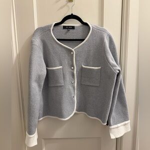 Grey Cardigan with Silver Button Details